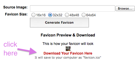 favicon, how to make favicon