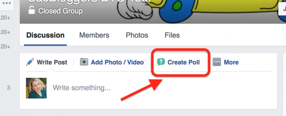 facebook create polls